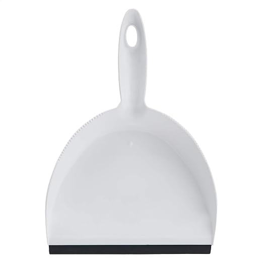 Amazon Basics Small Portable Mini Dustpan and Brush Set for Indoor Outdoor Floor Cleaning, Gray, Pack of 2