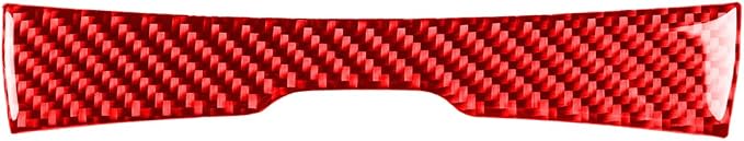 Cup Holder Panel Trim Fit for Dodge Charger/Chrysler 300 2011-2023 | Real Carbon Fiber | Accessories | Trim Central Console Cup Holder Cover Sticker | Thick Overlay | Self-adhesive | Red