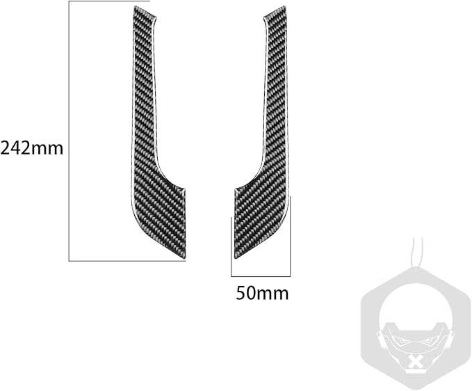 Real Carbon Fiber Trim for Dodge Charger Chrysler 300 Accessories | for Charger 2011+ Chrysler 300 2011-2023 Sides Central Armrest Sticker Interior Thick Overlay Decal