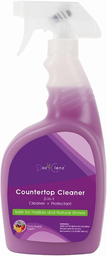 2-in-1 Countertop Cleaner + Protectant. Neutral pH Formula for Marble, Granite, Quartz & Engineered Stone. Safe Around Stainless Steel & All Water-Safe Surfaces.