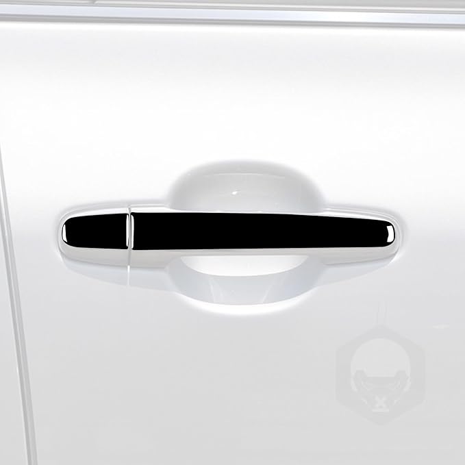 Glossy Bright Piano Black Car Outer Door Pull Handle Panel Scratch Protector Decorative Strip Sticker Exterior Trim Compatible with Toyota Corolla 2009 2010 2011 2012 2013 Auto Trim Accessories