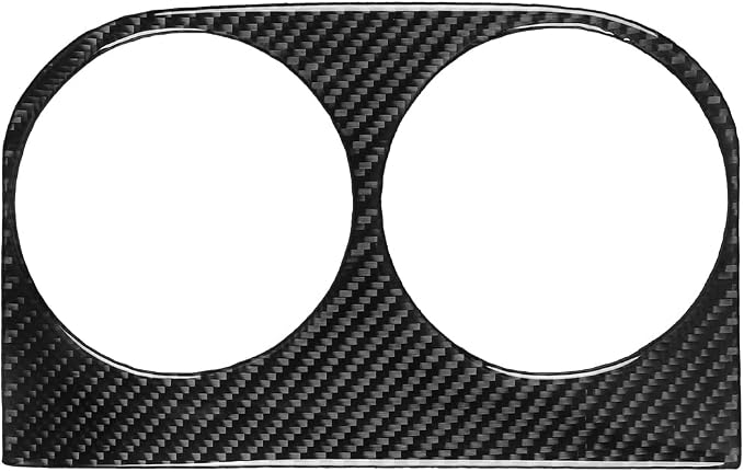 Rear Cup Holder Panel Trim Stickers Fit for Ford Expedition 2007-2014 | Real Soft Carbon Fiber|Cup Holder Panel Decals Accessories Decorations|Thick Overlay|Anti-scratch|Self-adhesive