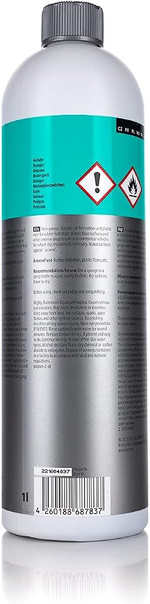 KOCHCHEMIE - Gummifix - Rubber and Plastic Interior Cleaner, Slip Resistant, Non Greasy (1 Liter)
