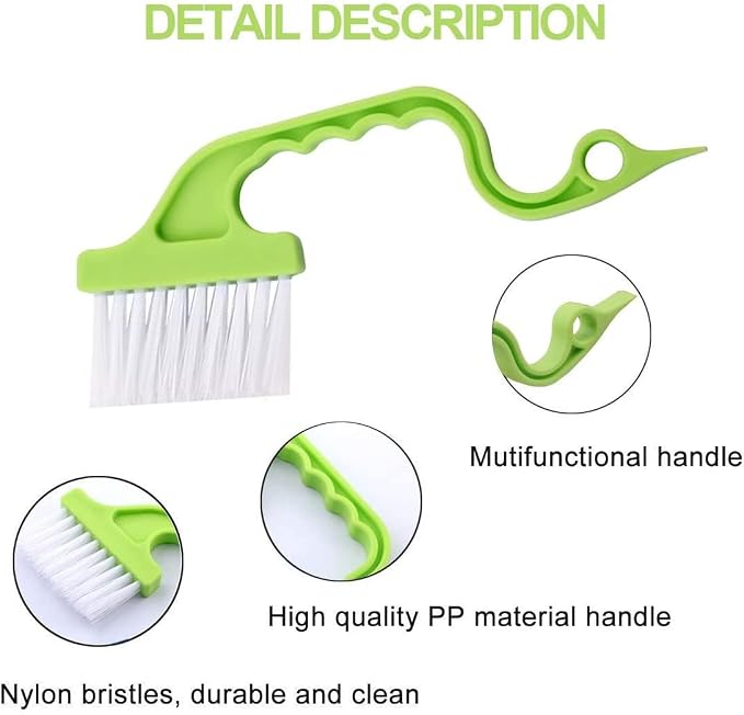 Window Groove Cleaning Brushes Tools,6 Pcs Household Deep Cleaning Tool,Magic Window Sill Cleaning Tool for Slide Door,Shutter,Air Conditioner,Bathroom/Shower,Blinds,Vents (6 PCS)