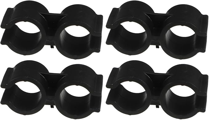 BESPORTBLE 4pcs Broom Connection Buckle - Plastic Dustpan Clip & Broom Holder Connector for 1.8-2cm Pipes: Room Organization Storage Organizer Black