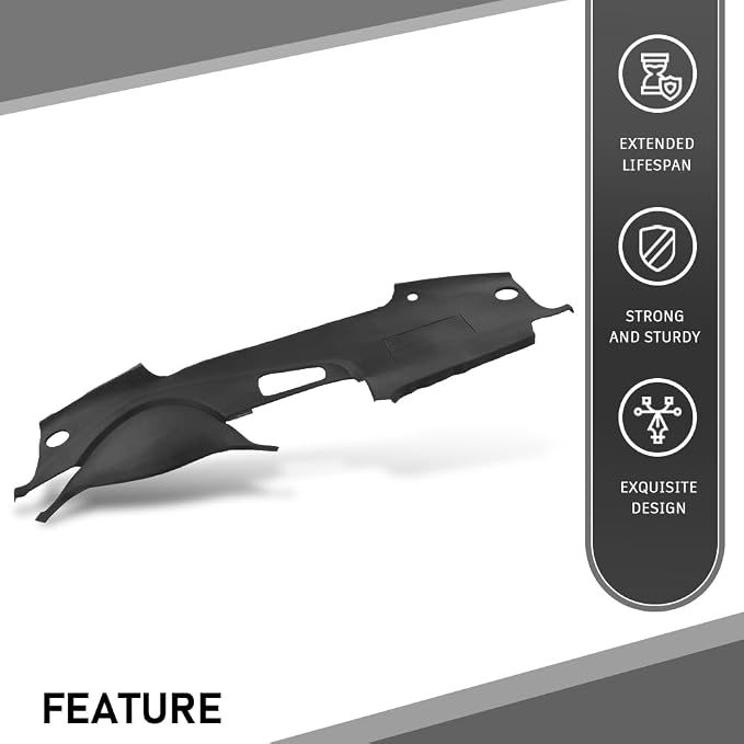 G-PLUS TPE Dash Cover Dashboard Cap Panel Compatible with Acura TL 2004-2008 Black