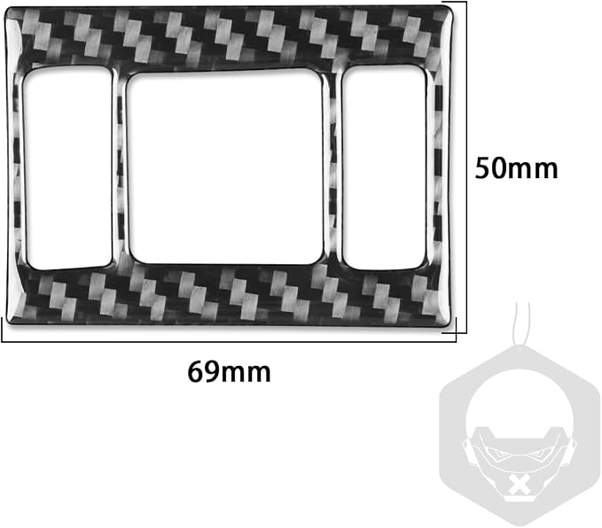Real Carbon Fiber Trim for Audi 80A Q5 Accessories | for SQ5 2018-2025 Dash Warning Light Button Panel Frame Cover Sticker Interior Thick Overlay Decal