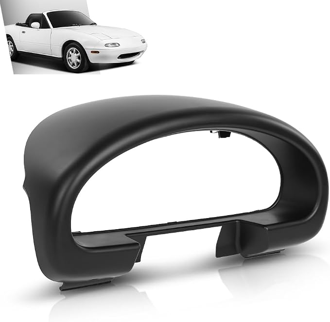 G-PLUS Gauge Cluster Bezel Hood Cover Compatible with Mazda Miata 1990-1993 NA01-55-420B-00, NA0155420B00 Black