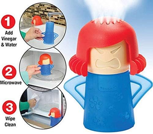 UgyDuky 4 Pack Angry Mom Microwave Cleaner Microwave Oven Steam Cleaner Doll Use Water and Vinegar High Temperature Cleaning Kitchen Cleaning Tool for Home and Office
