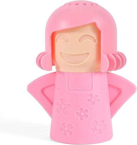 Asltw Happy or Angry Mom Microwave Cleaner, Microwave Oven Steam Cleaner, Just Add Vinegar and Water, Easily Cleans the Crud in Minutes (Pink)