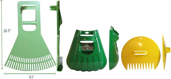 Grabber Scoop Hand Rakes with Leverage Extension Grip - Back Saving Ergonomic Gardening Tool for Lawn and Leaves Clean-up - Made in USA - Model P755