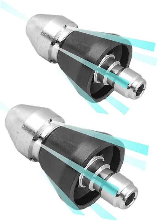MIZORLIE Pressure Washer Sewer Jetter Nozzlewith Stainless Steel（2PCS)