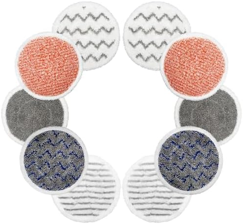 10-Pack S8201 Steam Mop Replacement Pads, Microfiber Dirt Grip Washable Pads Compatible with Shark S8001 S7001 S7201 S7000AMZ S7000 S7005 S7020 S7001C for Hardwood Tile Laminate Floors