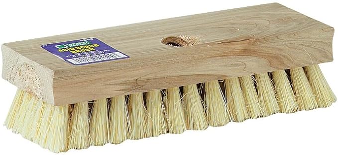 11643 Dqb Heavy Duty Acid Brush, Tampico Fiber Bristle Trim, Hardwood Handle, 8" x 1-1/16"