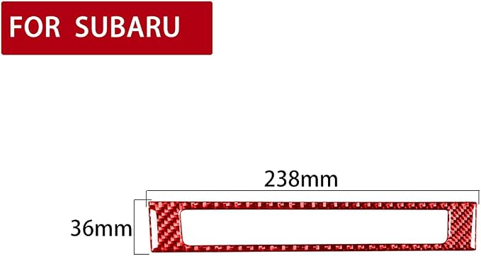 Red Real Carbon Fiber Accessories Hazard Light Button Panel Frame Decorative Decals Car Trim Stickers Compatible with Subaru BRZ/Scion FR-S/Toyota 86 2016 2017 2018 2019 2020