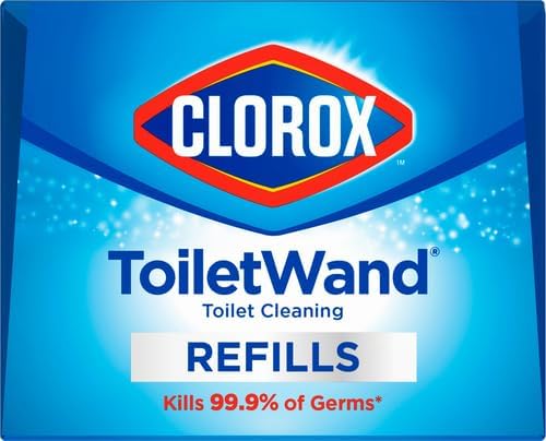 CLOROX ToiletWand Toilet Cleaner Refills, Toilet brush, Rainforest Rush, 10 Count (Pack of 6)