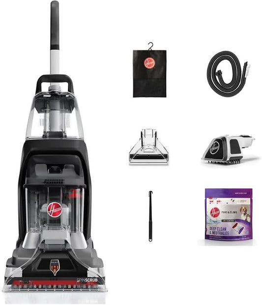 Hoover PowerScrub XL Pet Carpet Cleaner Machine for Carpet and Upholstery | Deep Cleaning Carpet Shampooer Machine with Multi-Purpose Tools, Powerful Suction, Pair with Hoover Cleaner Solution