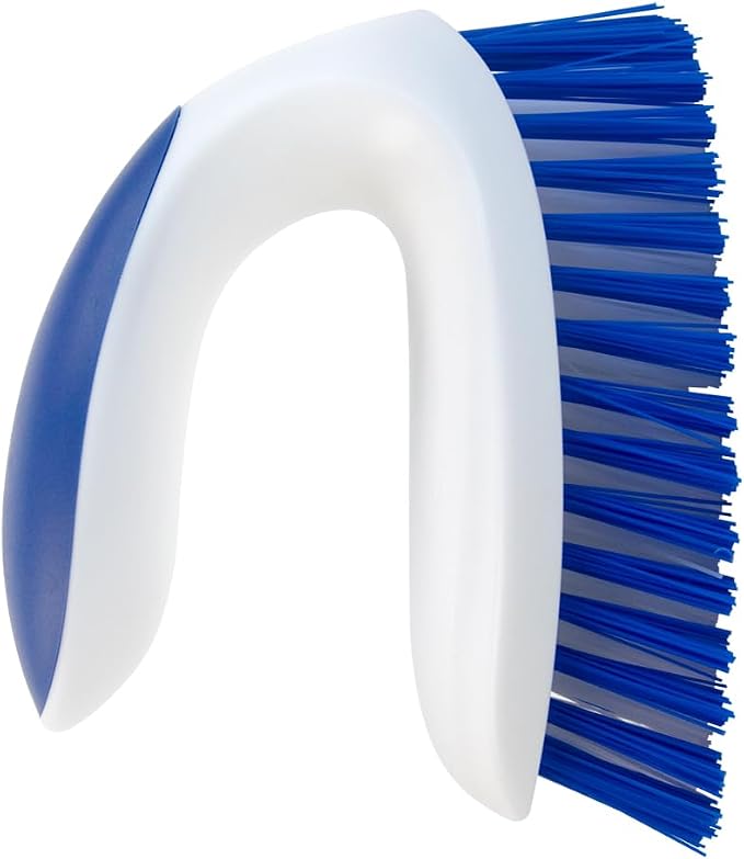 CELOX Stiff Bristle Brush for Cleaning, Hard Bristle Brush for Carpet Cleaning, Blue
