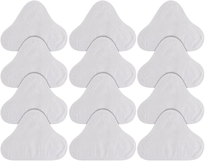 Sgizoku Microfiber Steam Mop Pad Replacement Compatible with H2O H20 Mop X5 Steam Steam Cleaners Washable & Reusable - 12 Pack