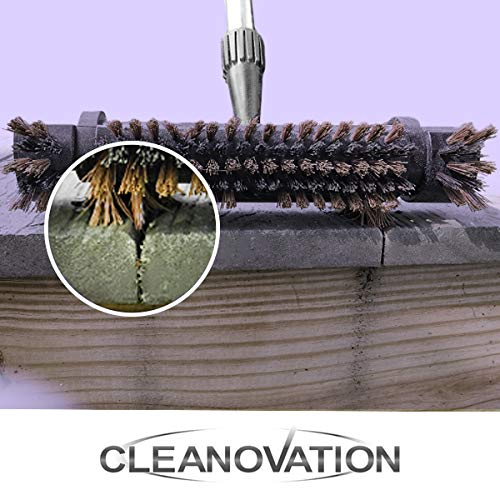 CD1601 Outdoor Patio Scrub Brush – Heavy-Duty Stiff Bristles with Telescopic Aluminum Handle – Ideal for Decks, Patios, Concrete, and Garage Floors