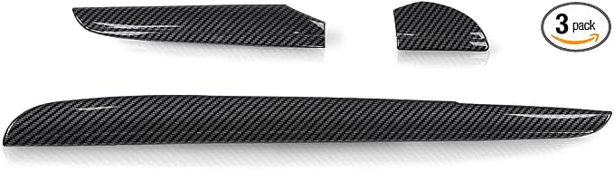 PIT66 Central Control Dashboard Cover Trim Bezel Fit Chrysler 300 2011-2023 | Black Carbon Fiber Polished