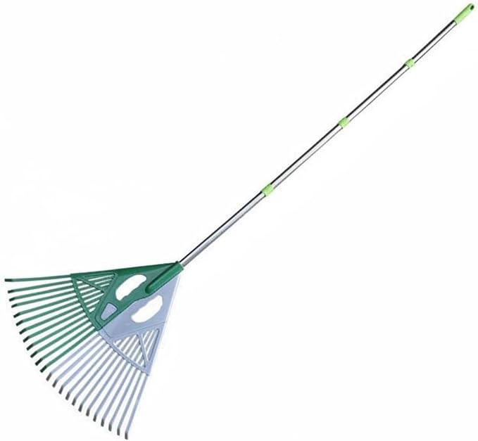predolo 2-in-1 Leaf Rake and Grabber Lightweight Leaf Collector Tool Lawn Care Equipment for Homeowners , W Ss Handle