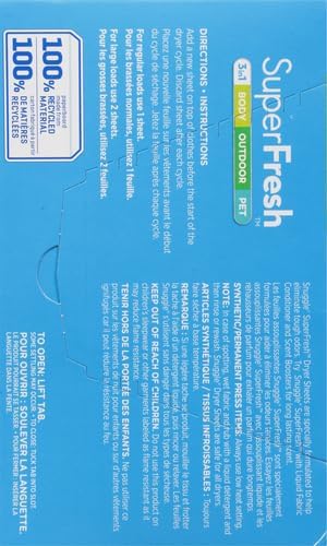 Snuggle Plus SuperFresh Fabric Softener Dryer Sheets with Static Control and Odor Eliminating Technology, Original, 200 Count (Pack of 2)