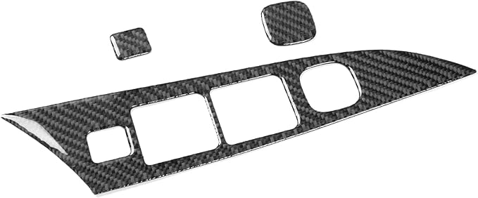 Fit for Mazda 3 2004-2009 Carbon Fiber Door Window Switch Stickers | Door Window Switch Panel Trim Decorations | Accessories | Anti-scratch | Self-adhesive