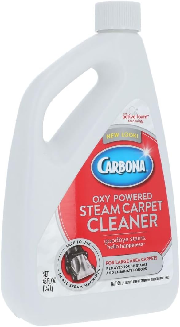 Carbona® Oxy-Powered Steam Carpet Cleaner | Professional Strength Deep Clean Solution | Stain & Odor Fighting Solution | 48 Fl Oz