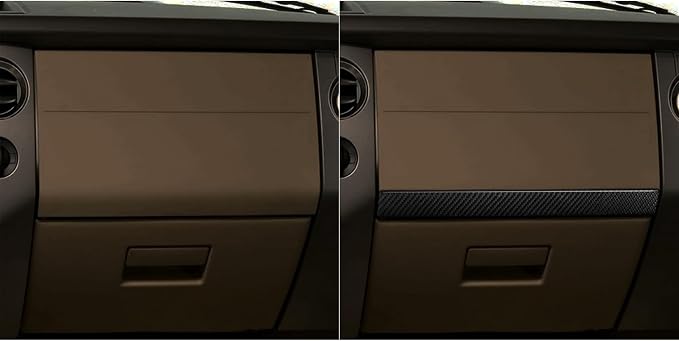 Carbon Fiber Passenger Stickers Fit for Ford Expedition 2007-2014 | Passenger Side Glove Box Trim | Accessories | Self-adhesive | Thick Overlay