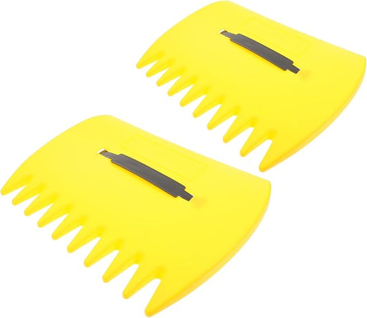 Yardwe 1 Pair Ergonomic Leaf Collector Rake Plastic Lawn Tool with Strong Clamping Force for Efficient Outdoor Leaf Cleanup in Gardens Lawns and Parks