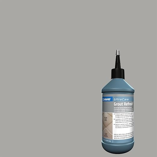 MAPEI UltraCare Grout Refresh, Universal Grout Colorant & Sealer, 8 oz Bottle – Easy Grout Restoration & Protection, 5027 Silver