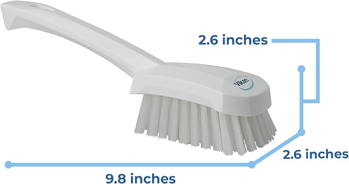 Vikan 41925 Brush,Washing,Stiff,10",PP/PBT,White