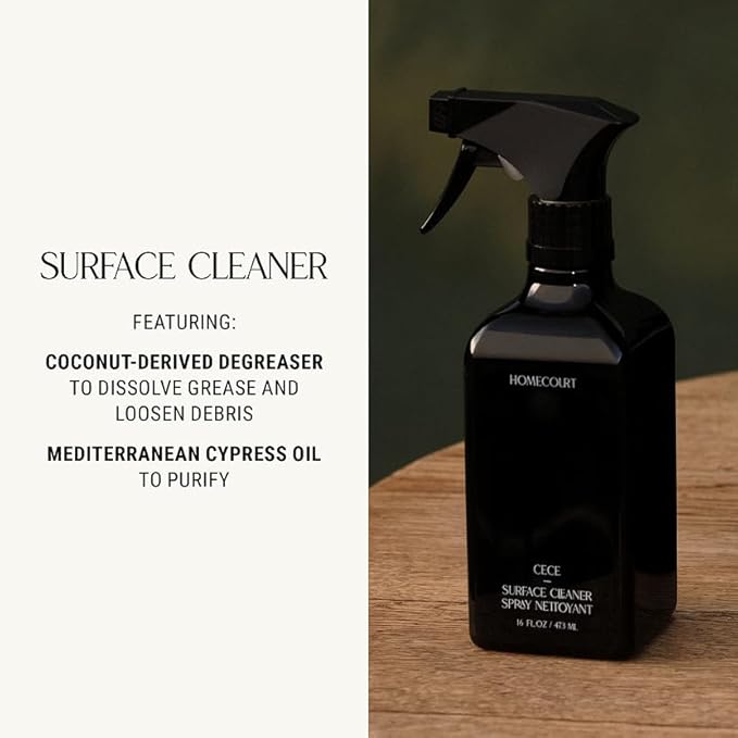 Homecourt by Courteney Cox Surface Cleaner, Cipres Mint, 16 fl oz | All-Purpose Spray, Lifts Away Dirt, Smudges & Grease, For Bathroom, Kitchen & more, Clean Formula