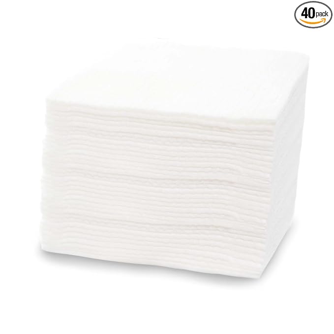 Disposable Face Towels, Extra Thick, 40 Count, Natural, Skin Cleansing Wipes