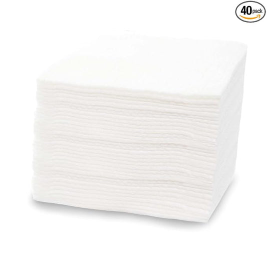 Disposable Face Towels, Extra Thick, 40 Count, Natural, Skin Cleansing Wipes