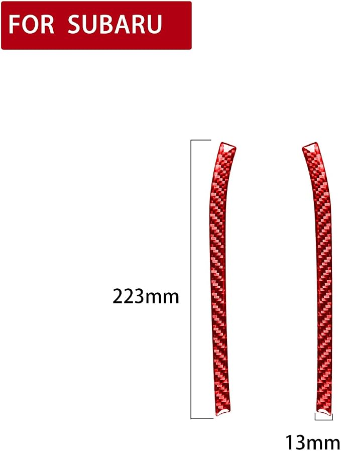 Radio Panel Central Console Side Strips Red Real Carbon Fiber Trim Stickers Compatible with Subaru BRZ/Scion FR-S/Toyota 86 2016 2017 2018 2019 2020 Car Accessories Decals