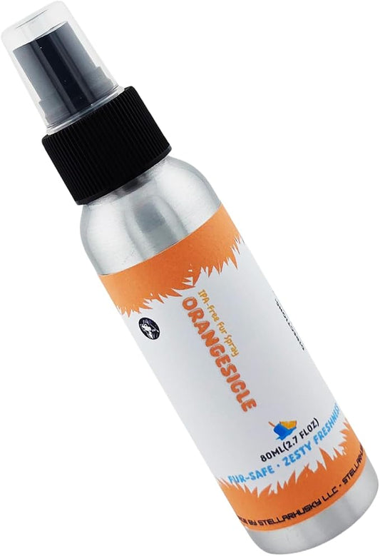 Fursuit Spray - Fur & Costume Spray - Orangesicle - IPA-Free Fabric Freshener for Fursuits & Cosplay | Long-Lasting Scent | 80 mL Aluminum Bottle