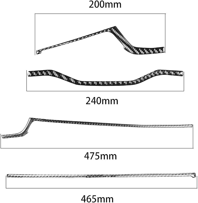Real Carbon Fiber Trim for Audi Accessories | for B9 A4 S4 A5 S5 2020-2025 / RS5 2021-2025 Center Control Knob Interior Thick Overlay Decal
