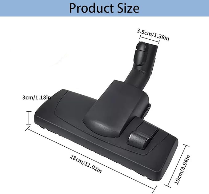 Vacuum Attachments Brush Head Compatible with Miele C1 C2 C3 Vacuum Cleaners, Hardwood Floor Brush 35mm(1-3/8'') for Low-Pile Carpets and All Smooth Floors Household Cleaning Attachment Kit