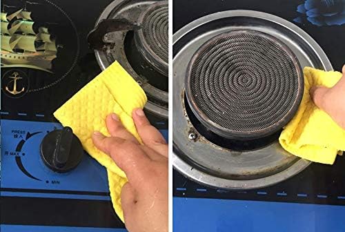 Reusable Cleaning Cellulose Sponge Cloths Absorbent Wipes Clean Kitchen Car Dish Eco-Friendly Dishcloth Hand Towel Auto (2 Pack (10pcs))