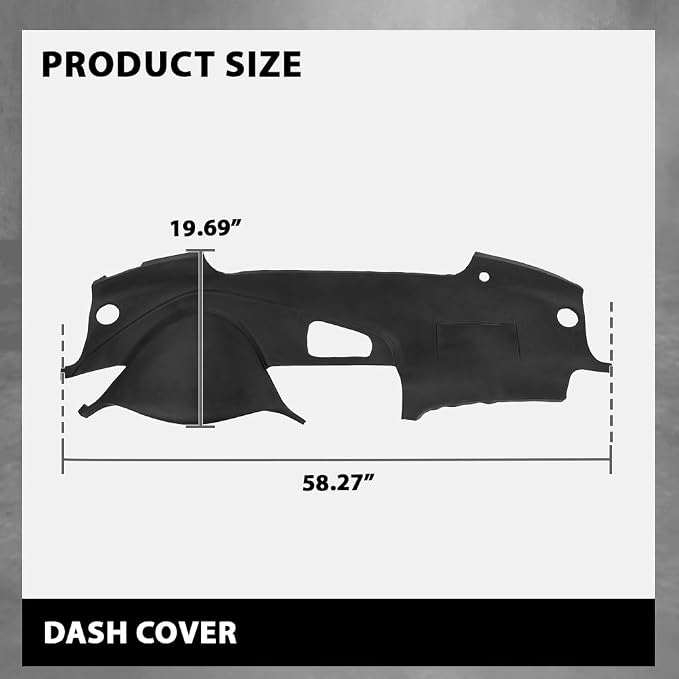 G-PLUS TPE Dash Cover Dashboard Cap Panel Compatible with Acura TL 2004-2008 Black