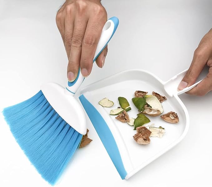 Small Broom and Dustpan Set, Small Dustpan and Brush Set, Mini Dust pan and Brush, Hand Broom and dust pan, Mini dustpans are Ideal for Cleaning Little Areas Like Desks, Chairs, Kitchens, pet Rooms.