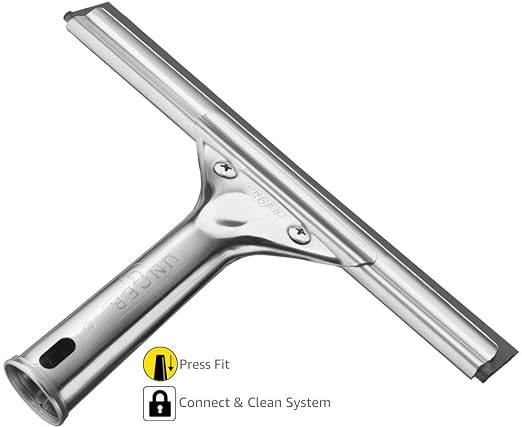 Unger Professional 8” Stainless Steel Window & Glass Cleaning_Squeegee - Cleaning Supplies, Heavy Duty Squeegee for Window Cleaning, Streak Free Results (Pack of 10)