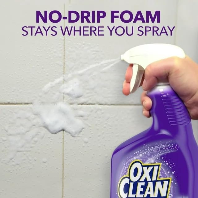 OxiClean plus Bleach, No Drip Foam, Mold & Mildew Bathroom Stain Remover 30 oz. Pack of 3
