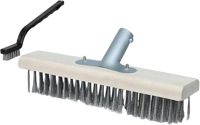 Multi Purpose Scrubber Brush with Wire Head for Shower and Patio Use, 30cm