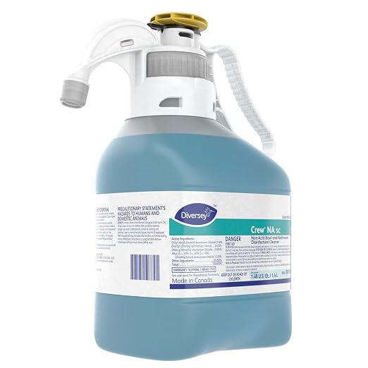 CREW Diversey Non-Acid Bowl And Bathroom Disinfectant Cleaner, Floral, 47.3 Oz, 2/carton