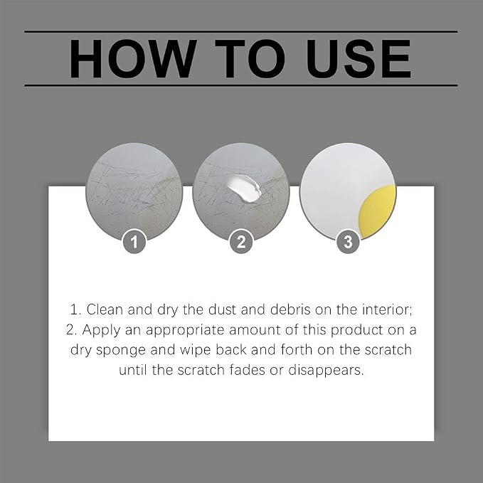 Car Scratch Repair Kit 2026 Upgraded, Interior Scratch Remover for Car Dashboard Plastic Leather, Restorer Cream with Long-Lasting Protection & Gloss Enhancement - 4.23 oz