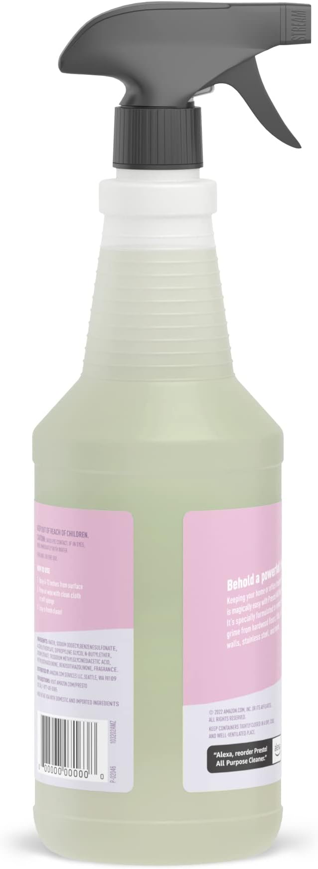 Amazon Brand - Presto! All Purpose Cleaner, Lavender Essential Oil Scent, Streak-Free Formula, 32 fl oz, 2-Pack