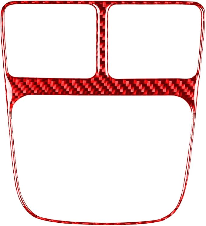 Rear Vent Inner Frame Fit for Dodge Charger/Chrysler 300 2011-2023 | Real Carbon Fiber | Accessories | Rear Vent Inner Frame Trim Sticker | Thick Overlay | Self-adhesive | Red